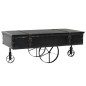 vidaXL Couchtisch mit Rollen Schwarz 110x52x43 cm Holzwerkstoff vidaXL Couchtisch mit Rollen Schwarz 110x52x43 cm Holzwerkstoff