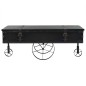 vidaXL Couchtisch mit Rollen Schwarz 110x52x43 cm Holzwerkstoff vidaXL Couchtisch mit Rollen Schwarz 110x52x43 cm Holzwerkstoff
