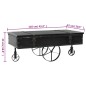 vidaXL Couchtisch mit Rollen Schwarz 110x52x43 cm Holzwerkstoff vidaXL Couchtisch mit Rollen Schwarz 110x52x43 cm Holzwerkstoff