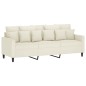 vidaXL 3-Sitzer-Sofa Creme 180 cm Samt vidaXL 3-Sitzer-Sofa Creme 180 cm Samt