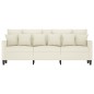 vidaXL 3-Sitzer-Sofa Creme 180 cm Samt vidaXL 3-Sitzer-Sofa Creme 180 cm Samt