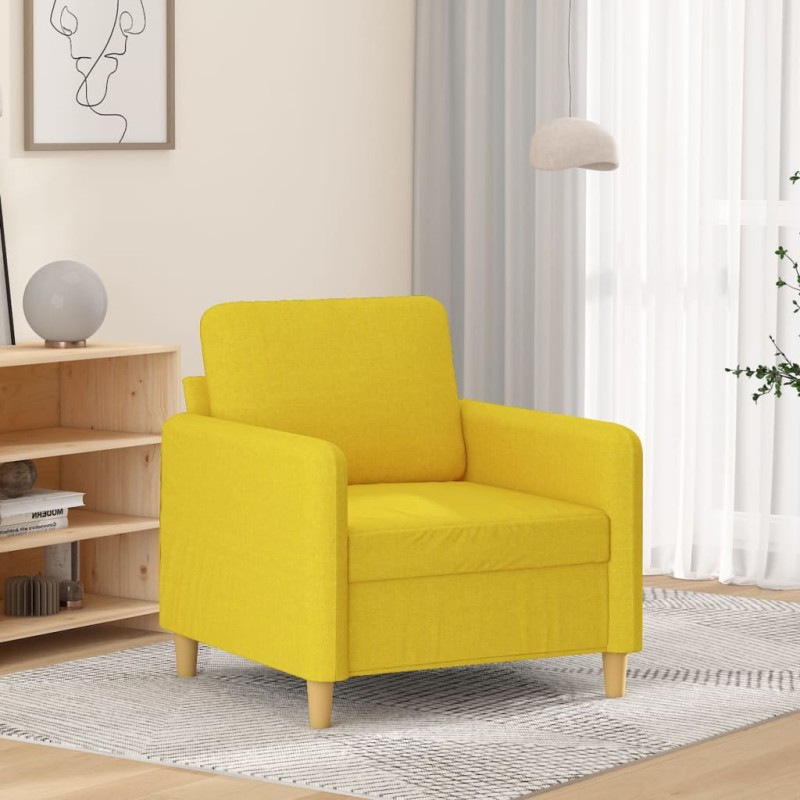 vidaXL Sessel Hellgelb 60 cm Stoff vidaXL Sessel Hellgelb 60 cm Stoff
