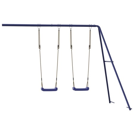 vidaXL Kinderschaukeln 2 Stk. Blau 265x185x188 cm Polypropylen 