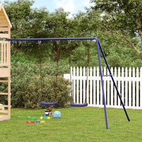 vidaXL Kinderschaukeln 2 Stk. Blau 265x185x188 cm Polypropylen 