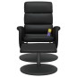 vidaXL Massagesessel mit Fußhocker Schwarz Kunstleder vidaXL Massagesessel mit Fußhocker Schwarz Kunstleder