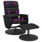 vidaXL Massagesessel mit Fußhocker Schwarz Kunstleder vidaXL Massagesessel mit Fußhocker Schwarz Kunstleder