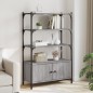 vidaXL Bücherregal 3 Fächer Grau Sonoma 70x30x109,5 cm Holzwerkstoff vidaXL Bücherregal 3 Fächer Grau Sonoma 70x30x109,5 cm Holzwerkstoff