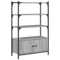 vidaXL Bücherregal 3 Fächer Grau Sonoma 70x30x109,5 cm Holzwerkstoff vidaXL Bücherregal 3 Fächer Grau Sonoma 70x30x109,5 cm Holzwerkstoff