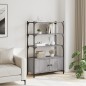 vidaXL Bücherregal 3 Fächer Grau Sonoma 70x30x109,5 cm Holzwerkstoff vidaXL Bücherregal 3 Fächer Grau Sonoma 70x30x109,5 cm Holzwerkstoff