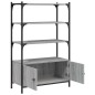 vidaXL Bücherregal 3 Fächer Grau Sonoma 70x30x109,5 cm Holzwerkstoff vidaXL Bücherregal 3 Fächer Grau Sonoma 70x30x109,5 cm Holzwerkstoff