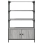 vidaXL Bücherregal 3 Fächer Grau Sonoma 70x30x109,5 cm Holzwerkstoff vidaXL Bücherregal 3 Fächer Grau Sonoma 70x30x109,5 cm Holzwerkstoff