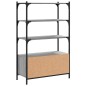 vidaXL Bücherregal 3 Fächer Grau Sonoma 70x30x109,5 cm Holzwerkstoff vidaXL Bücherregal 3 Fächer Grau Sonoma 70x30x109,5 cm Holzwerkstoff