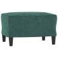 vidaXL 3-Sitzer-Sofa mit Hocker Dunkelgrün 180 cm Samt vidaXL 3-Sitzer-Sofa mit Hocker Dunkelgrün 180 cm Samt