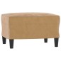 vidaXL 3-Sitzer-Sofa mit Hocker Braun 180 cm Samt vidaXL 3-Sitzer-Sofa mit Hocker Braun 180 cm Samt