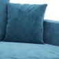 vidaXL 2-tlg. Sofagarnitur mit Kissen Blau Samt vidaXL 2-tlg. Sofagarnitur mit Kissen Blau Samt