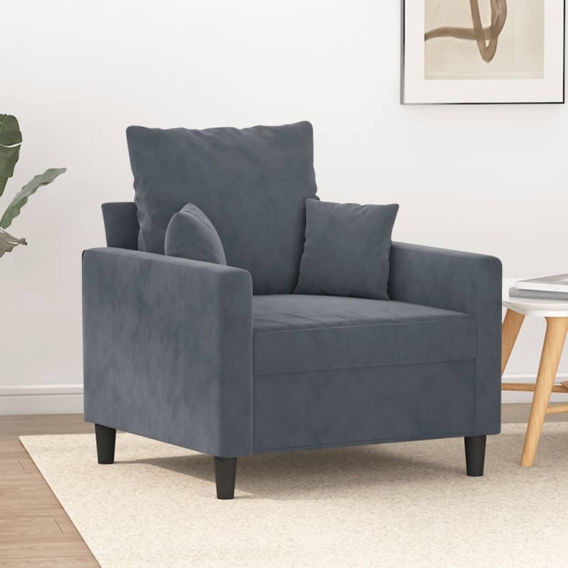 vidaXL Sessel Dunkelgrau 60 cm Samt vidaXL Sessel Dunkelgrau 60 cm Samt