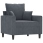 vidaXL Sessel Dunkelgrau 60 cm Samt vidaXL Sessel Dunkelgrau 60 cm Samt