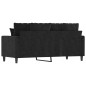 vidaXL 2-Sitzer-Sofa Schwarz 140 cm Samt vidaXL 2-Sitzer-Sofa Schwarz 140 cm Samt