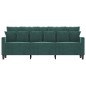 vidaXL 3-Sitzer-Sofa Dunkelgrün 180 cm Samt vidaXL 3-Sitzer-Sofa Dunkelgrün 180 cm Samt