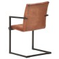 vidaXL Freischwinger 4 Stk. Braun Echtleder vidaXL Freischwinger 4 Stk. Braun Echtleder