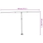 vidaXL Stützen für Markisen Weiß 450x245 cm Eisen vidaXL Stützen für Markisen Weiß 450x245 cm Eisen