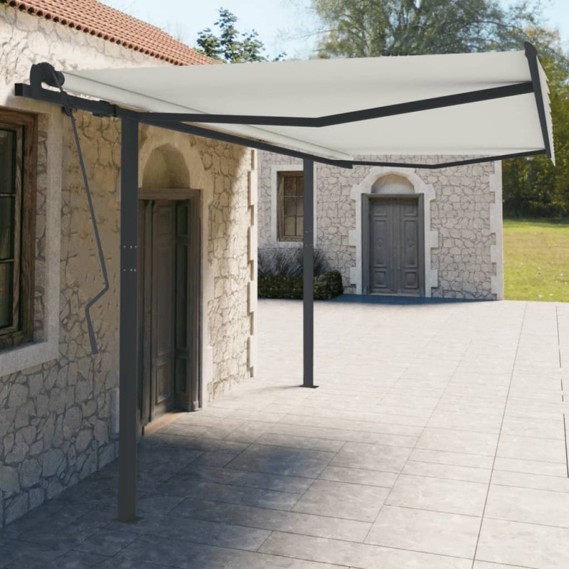 vidaXL Stützen für Markisen Anthrazit 450x245 cm Eisen vidaXL Stützen für Markisen Anthrazit 450x245 cm Eisen