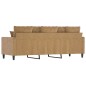 vidaXL 3-Sitzer-Sofa Braun 180 cm Samt vidaXL 3-Sitzer-Sofa Braun 180 cm Samt