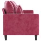 vidaXL 3-Sitzer-Sofa Weinrot 180 cm Samt vidaXL 3-Sitzer-Sofa Weinrot 180 cm Samt