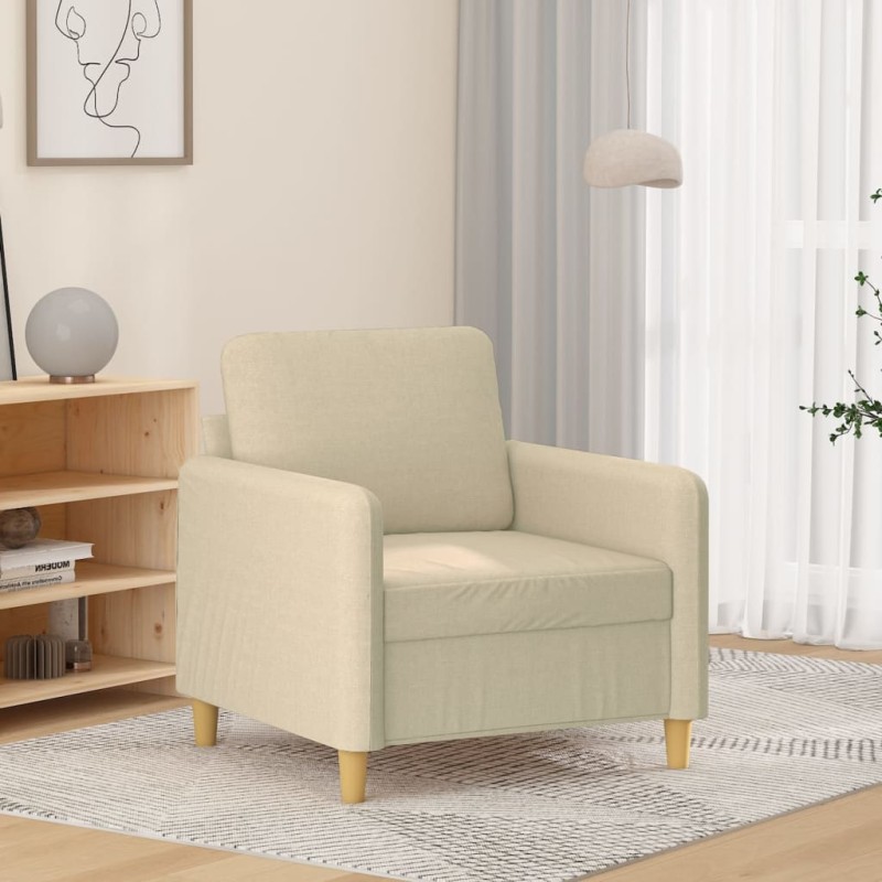 vidaXL Sessel Creme 60 cm Stoff vidaXL Sessel Creme 60 cm Stoff