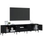 vidaXL TV-Schrank mit Schublade Schwarz 200x25x44 cm Holzwerkstoff vidaXL TV-Schrank mit Schublade Schwarz 200x25x44 cm Holzwerkstoff
