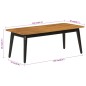 vidaXL Couchtisch 110x50x40 cm Massivholz Mango und Eisen vidaXL Couchtisch 110x50x40 cm Massivholz Mango und Eisen