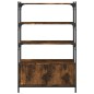 vidaXL Bücherregal 3 Fächer Räuchereiche 70x30x109,5 cm Holzwerkstoff vidaXL Bücherregal 3 Fächer Räuchereiche 70x30x109,5 cm Holzwerkstoff