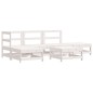vidaXL 6-tlg. Garten-Lounge-Set Weiß Massivholz Kiefer vidaXL 6-tlg. Garten-Lounge-Set Weiß Massivholz Kiefer