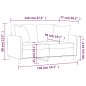 vidaXL 2-Sitzer-Sofa mit Zierkissen Creme 120 cm Stoff vidaXL 2-Sitzer-Sofa mit Zierkissen Creme 120 cm Stoff