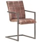 vidaXL Freischwinger 2 Stk. Braun Echtleder vidaXL Freischwinger 2 Stk. Braun Echtleder
