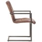 vidaXL Freischwinger 2 Stk. Braun Echtleder vidaXL Freischwinger 2 Stk. Braun Echtleder
