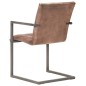 vidaXL Freischwinger 2 Stk. Braun Echtleder vidaXL Freischwinger 2 Stk. Braun Echtleder
