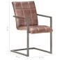 vidaXL Freischwinger 2 Stk. Braun Echtleder vidaXL Freischwinger 2 Stk. Braun Echtleder