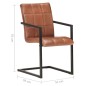 vidaXL Freischwinger 2 Stk. Braun Echtleder vidaXL Freischwinger 2 Stk. Braun Echtleder