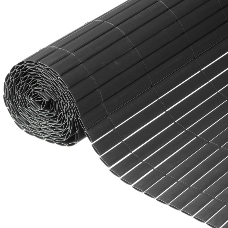 Nature Doppelseitiger Garten-Sichtschutz PVC 1,5×3 m Anthrazit Nature Doppelseitiger Garten-Sichtschutz PVC 1,5×3 m Anthrazit
