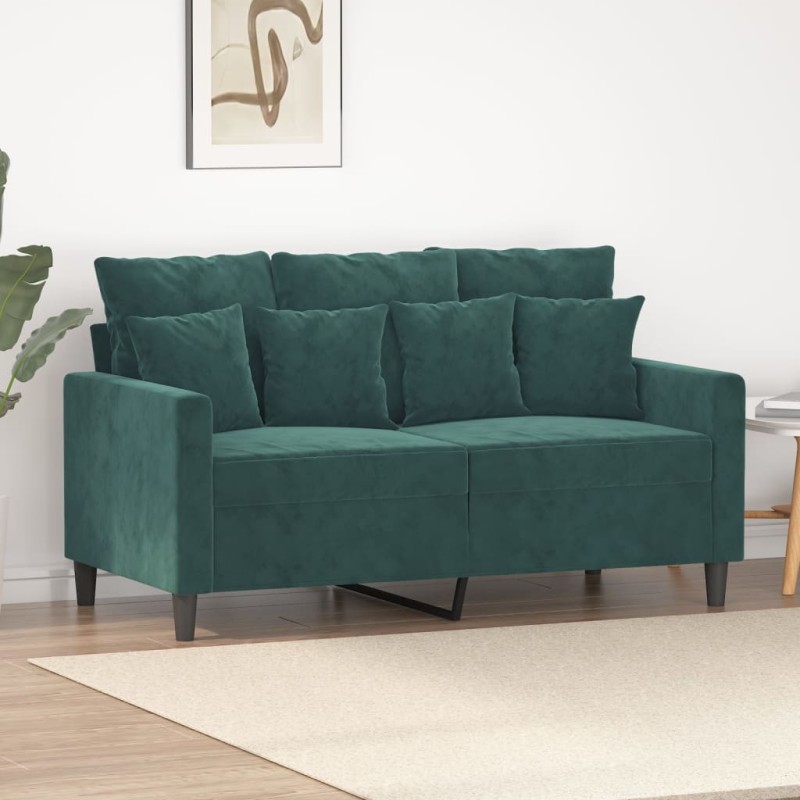 vidaXL 2-Sitzer-Sofa Dunkelgrün 120 cm Samt vidaXL 2-Sitzer-Sofa Dunkelgrün 120 cm Samt