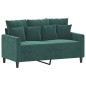 vidaXL 2-Sitzer-Sofa Dunkelgrün 120 cm Samt vidaXL 2-Sitzer-Sofa Dunkelgrün 120 cm Samt