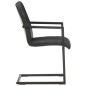 vidaXL Freischwinger 6 Stk. Schwarz Echtleder vidaXL Freischwinger 6 Stk. Schwarz Echtleder