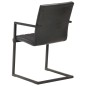vidaXL Freischwinger 6 Stk. Schwarz Echtleder vidaXL Freischwinger 6 Stk. Schwarz Echtleder