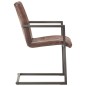 vidaXL Freischwinger 6 Stk. Braun Echtleder vidaXL Freischwinger 6 Stk. Braun Echtleder
