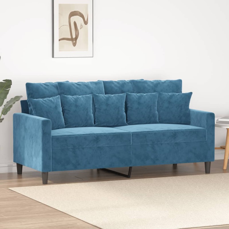 vidaXL 2-Sitzer-Sofa Blau 140 cm Samt vidaXL 2-Sitzer-Sofa Blau 140 cm Samt