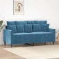 vidaXL 2-Sitzer-Sofa Blau 140 cm Samt vidaXL 2-Sitzer-Sofa Blau 140 cm Samt