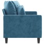 vidaXL 2-Sitzer-Sofa Blau 140 cm Samt vidaXL 2-Sitzer-Sofa Blau 140 cm Samt
