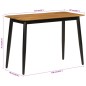 vidaXL Esstisch 112x52x76 cm Massivholz Mango und Eisen vidaXL Esstisch 112x52x76 cm Massivholz Mango und Eisen