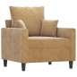vidaXL Sessel mit Hocker Braun 60 cm Samt vidaXL Sessel mit Hocker Braun 60 cm Samt
